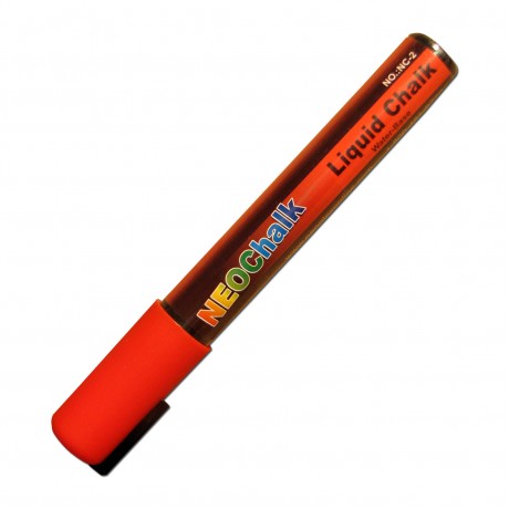 1/4" Chisel Tip Neon Liquid Chalk Marker - Red