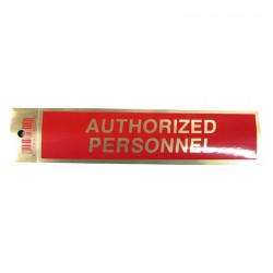 Gold Authorized Personnel Policy Business Sticker