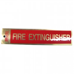 Gold Fire Extinguisher Policy Business Sticker