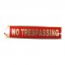Gold No Trespassing Policy Business Sticker