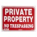 Private Property No Trespassing Policy Business Sign