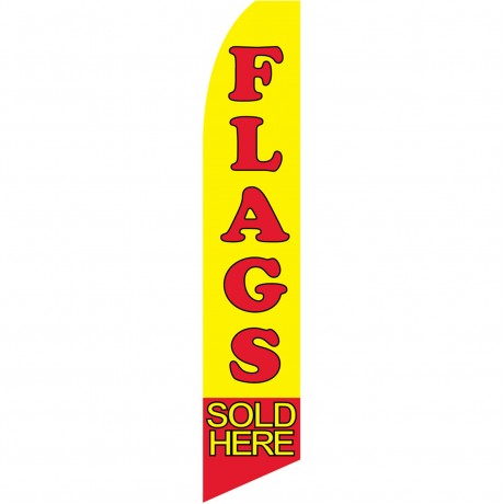 Flags Sold Here Yellow Swooper Flag