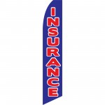 Insurance Blue Red Swooper Flag