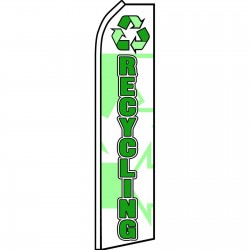 Recycling White Swooper Flag