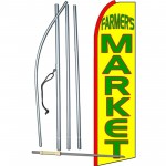 Farmers Market Yellow Extra Wide Swooper Flag Bundle