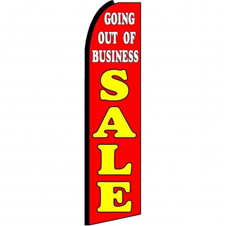 Going Out Of Business Sale Extra Wide Swooper Flag