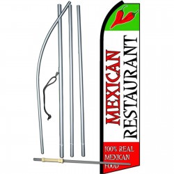 Mexican Restaurant Extra Wide Swooper Flag Bundle
