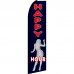 Happy Hour Black Extra Wide Swooper Flag