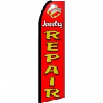 Jewelry Repair Red Extra Wide Swooper Flag