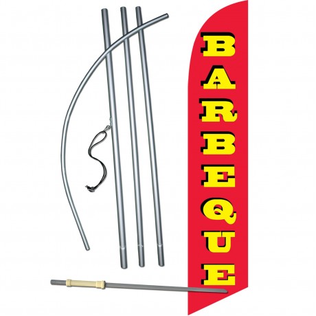 Barbeque Red Windless Swooper Flag Bundle