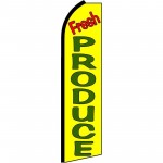 Fresh Produce Yellow Extra Wide Swooper Flag