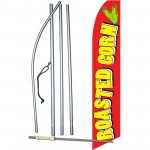 Roasted Corn Red Extra Wide Swooper Flag Bundle