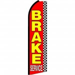 Brake Service Red Checkered Extra Wide Swooper Flag