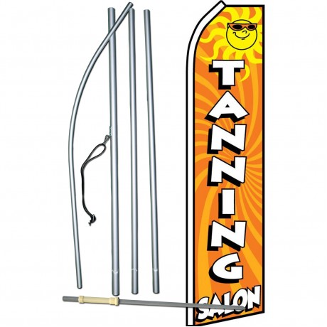 Tanning Salon with Sun Swooper Flag Bundle
