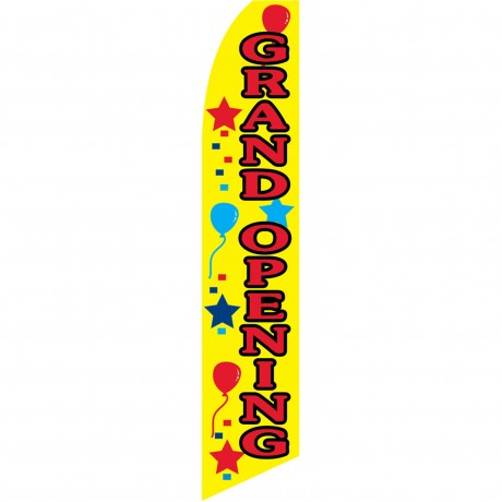 Grand Opening Balloons Swooper Flag