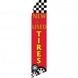 New & Used Tires Red Swooper Flag