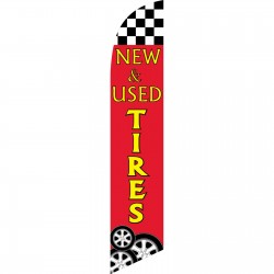 New & Used Tires Red Windless Swooper Flag