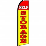 Self Storage Yellow Extra Wide Swooper Flag