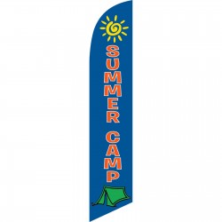 Summer Camp Blue Orange Windless Swooper Flag