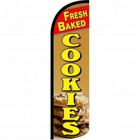 Fresh Baked Cookies Extra Wide Windless Swooper Flag