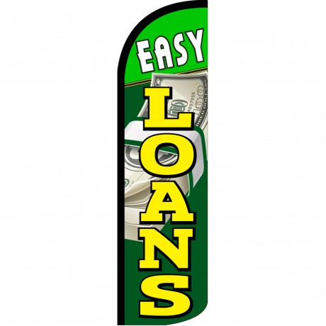 Easy Loans Extra Wide Windless Swooper Flag