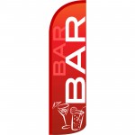 Bar Red Extra Wide Windless Swooper Flag