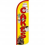 Cakes Extra Wide Windless Swooper Flag