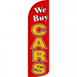 We Buy Cars Extra Wide Windless Swooper Flag