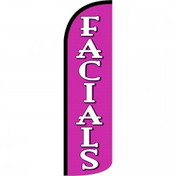 Facials Pink Extra Wide Windless Swooper Flag