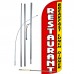 Restaurant Red Extra Wide Windless Swooper Flag Bundle