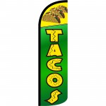 Tacos Green Extra Wide Windless Swooper Flag