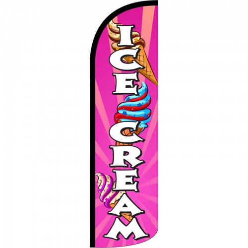 Ice Cream Pink Extra Wide Windless Swooper Flag Sw By Neoplexonline Com