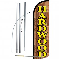 Hardwood Extra Wide Windless Swooper Flag Bundle