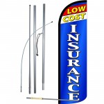 Low Cost Insurance Extra Wide Windless Swooper Flag Bundle