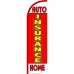 Insurance Auto Home Red Extra Wide Windless Swooper Flag