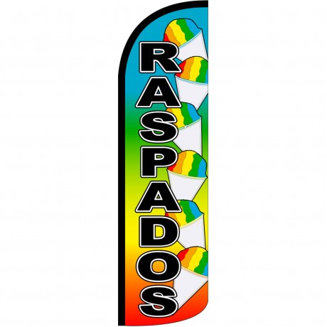 Raspados Rainbow Extra Wide Windless Swooper Flag
