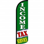 Income Tax Service Green Extra Wide Windless Swooper Flag