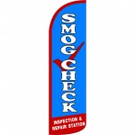 Smog Check Extra Wide Windless Swooper Flag