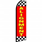 Alignment Red Checkered Swooper Flag