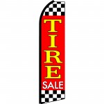 Tire Sale Red Extra Wide Swooper Flag