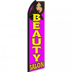 Beauty Salon Purple Swooper Flag