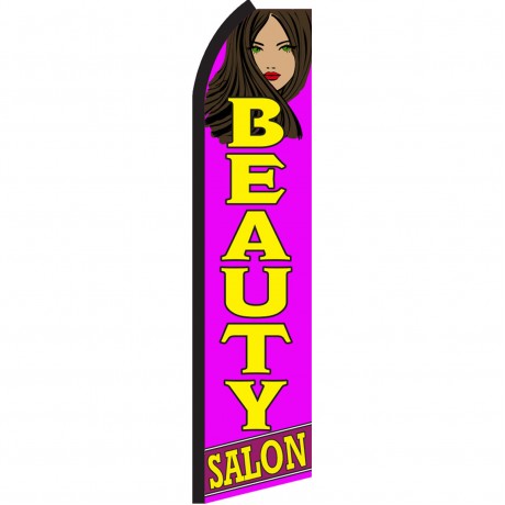 Beauty Salon Purple Swooper Flag