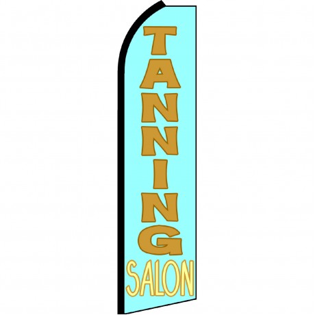 Tanning Salon Blue Swooper Flag