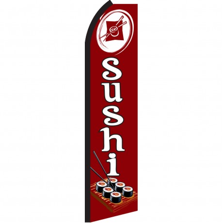 Sushi Red Swooper Flag
