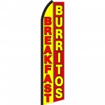Breakfast Burritos Yellow Red Swooper Flag