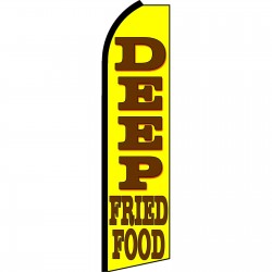 Deep Fried Food Yellow Swooper Flag