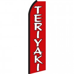 Teriyaki Red & White Swooper Flag