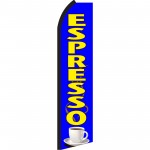 Espresso Blue & Yellow Swooper Flag