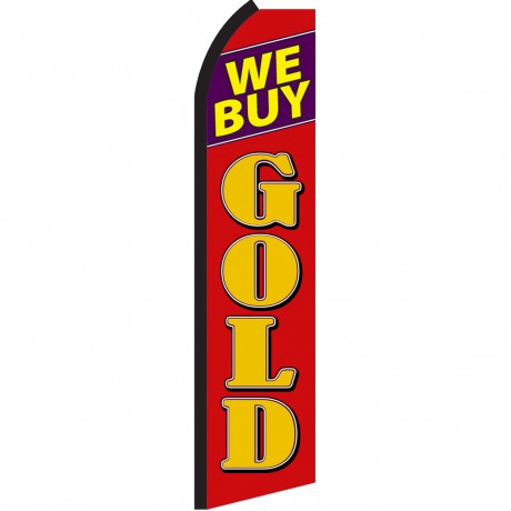 We Buy Gold Swooper Flag