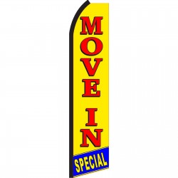 Move In Special Yellow & Red Swooper Flag